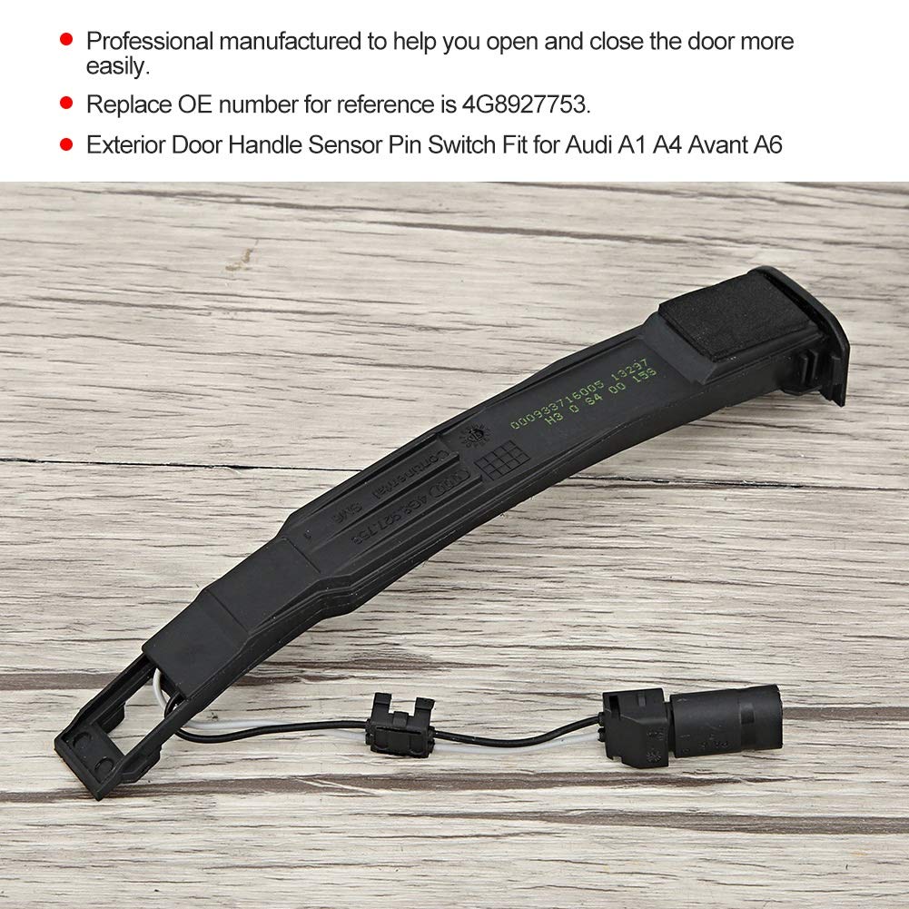 4Pcs Door Handle Sensor Exterior Door Handle Sensor Pin Switch Fit for Avant 4G8927753 Black