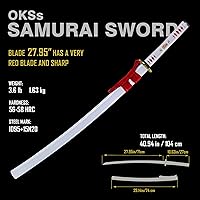 Vista 2 de Espada Katana Japonesa Samurai Hecha a Mano con Saya de Madera de Rayskin Dura, Puede Cortar Bambú