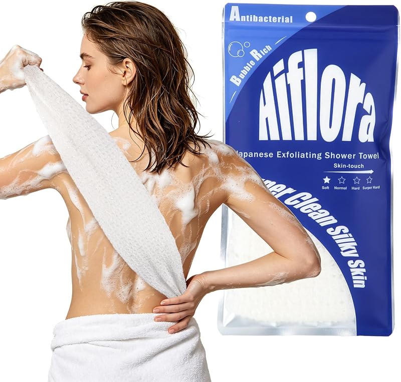 Bucha corporal Hiflora para banho, modelo CZJ-White, branca