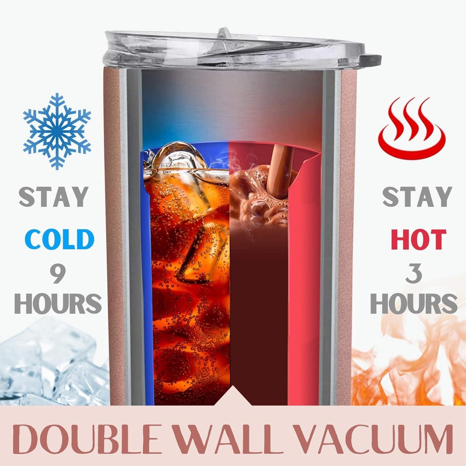 Onebttl Dancer Gifts for Girls, Teens, Her - Dance - 20oz/590ml Stainless Steel Insulated Tumbler with Straw, Lid - Dance Themed Recital Gifts for Women - (Rose gold) - Image 7