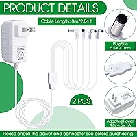 Vista 2 de Umigy 2 adaptadores de corriente de 4.5 V compatibles con accesorios iluminados Lemax, adaptador de corriente CA y CC para luces de pueblo