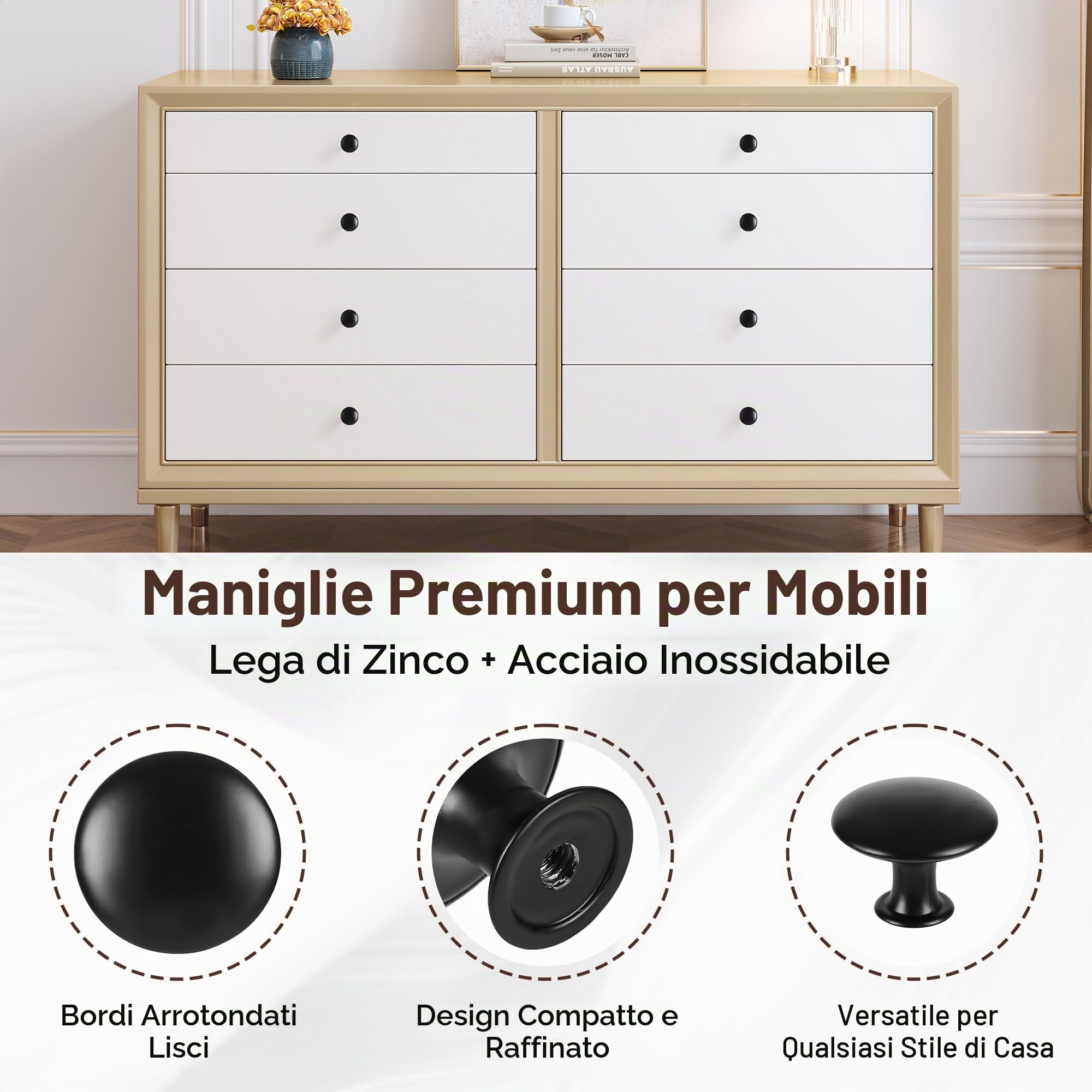 Vortix 15 pezzi Pomelli per Mobili Vintage,Maniglie vintage per armadio, Pomelli cucina in metallo, ideali per cassetti, comò e restauro di mobili