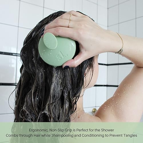 Miniatura 3 de scalpluv  Cepillo masajeador de cuero cabelludo, masajeador de cabello 3 en 1, exfoliante, promueve el crecimiento del cabello, tratamiento de