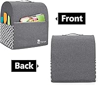 Vista 3 de Yarwo Funda para batidora de pie compatible con batidora KitchenAid de 6-8 cuartos, cubierta protectora contra el polvo con asa superior y bolsillos