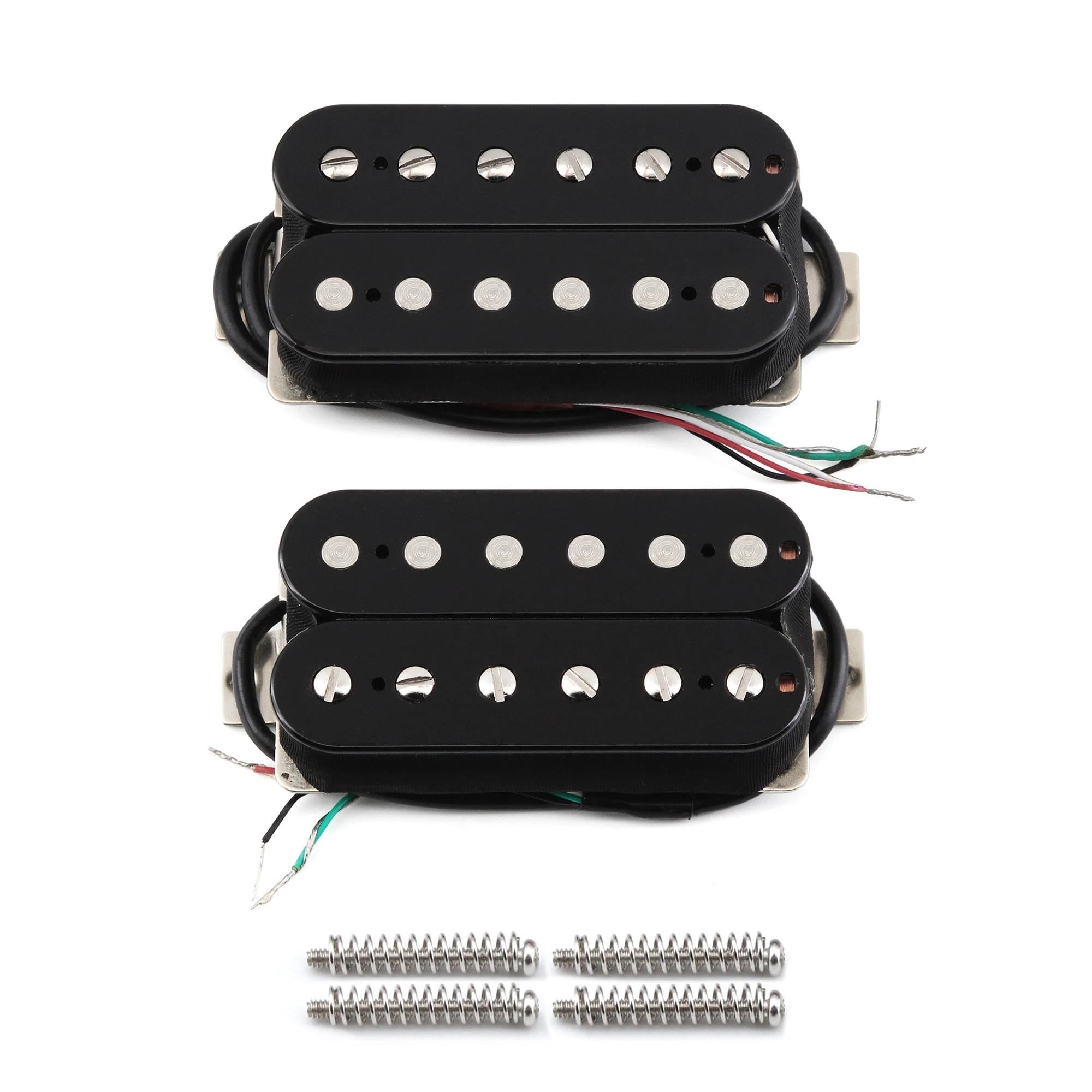 Repuestos Para Pastillas De Guitarra Juego De Pastillas De Guitarra De Doble Bobina | Juego de pastillas Humbucker Alnico 5, color negro, puente de cuello, pastillas de guitarra de doble bobina