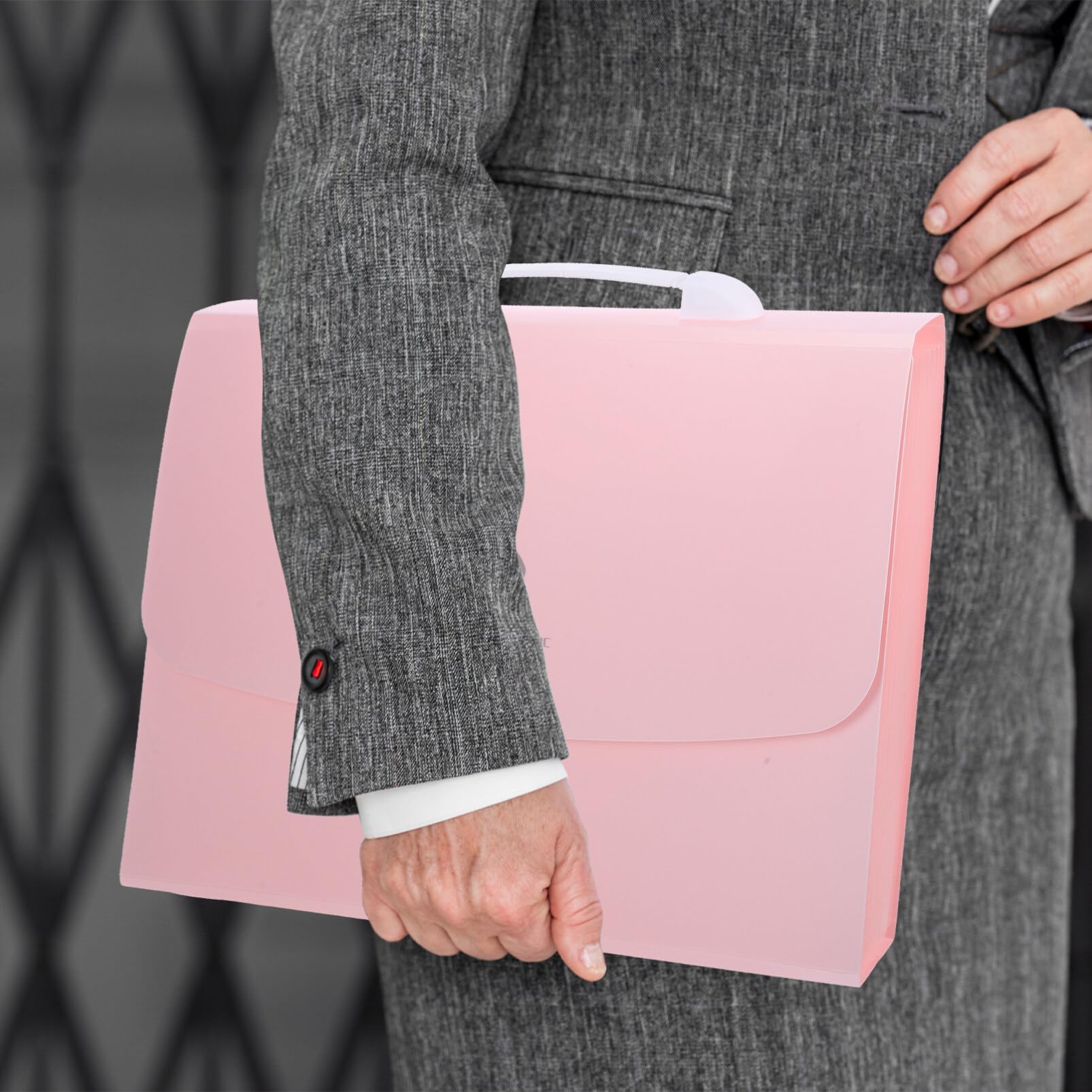 Organizador de carpetas en acordeón Carpeta de archivos expandible tamaño carta rosa 12,9 x 10,6 x 1 pulgada
