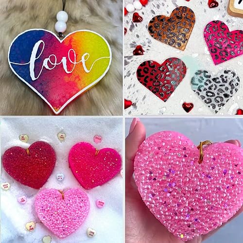 Miniatura 4 de Molde de frescor de corazón para automóvil Rifanda - Molde de silicona fresco para cuentas de aroma frescuras de automóvil velas de jabón cera de