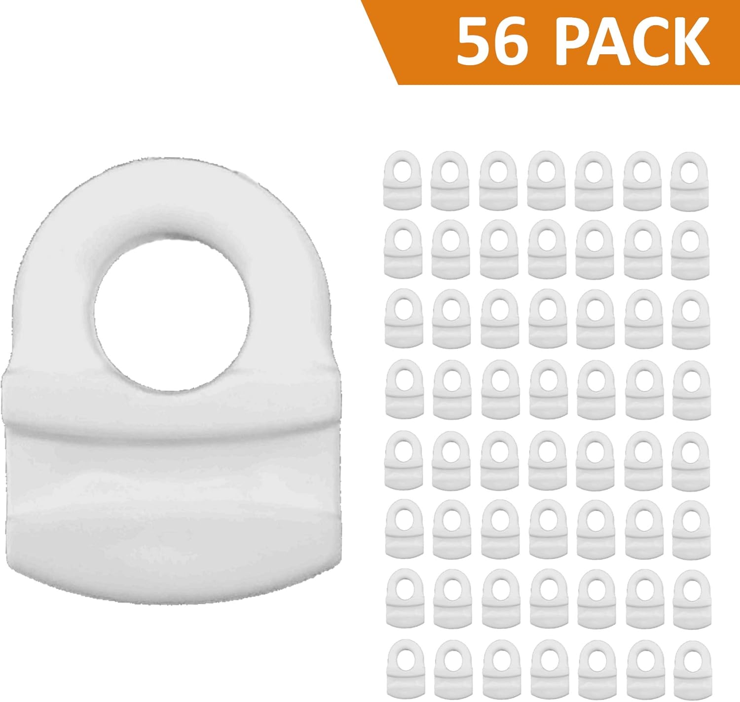 DMSE Wholesale Eye Type Curtain Slide Curtain Carriers Glides Sliders Slide, and Rollers Type C (56 Pack)