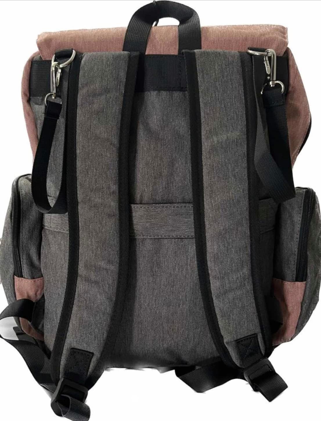 Bolsa Mochila Maternity Land modelo Luxury Premium Rosa com Cinza