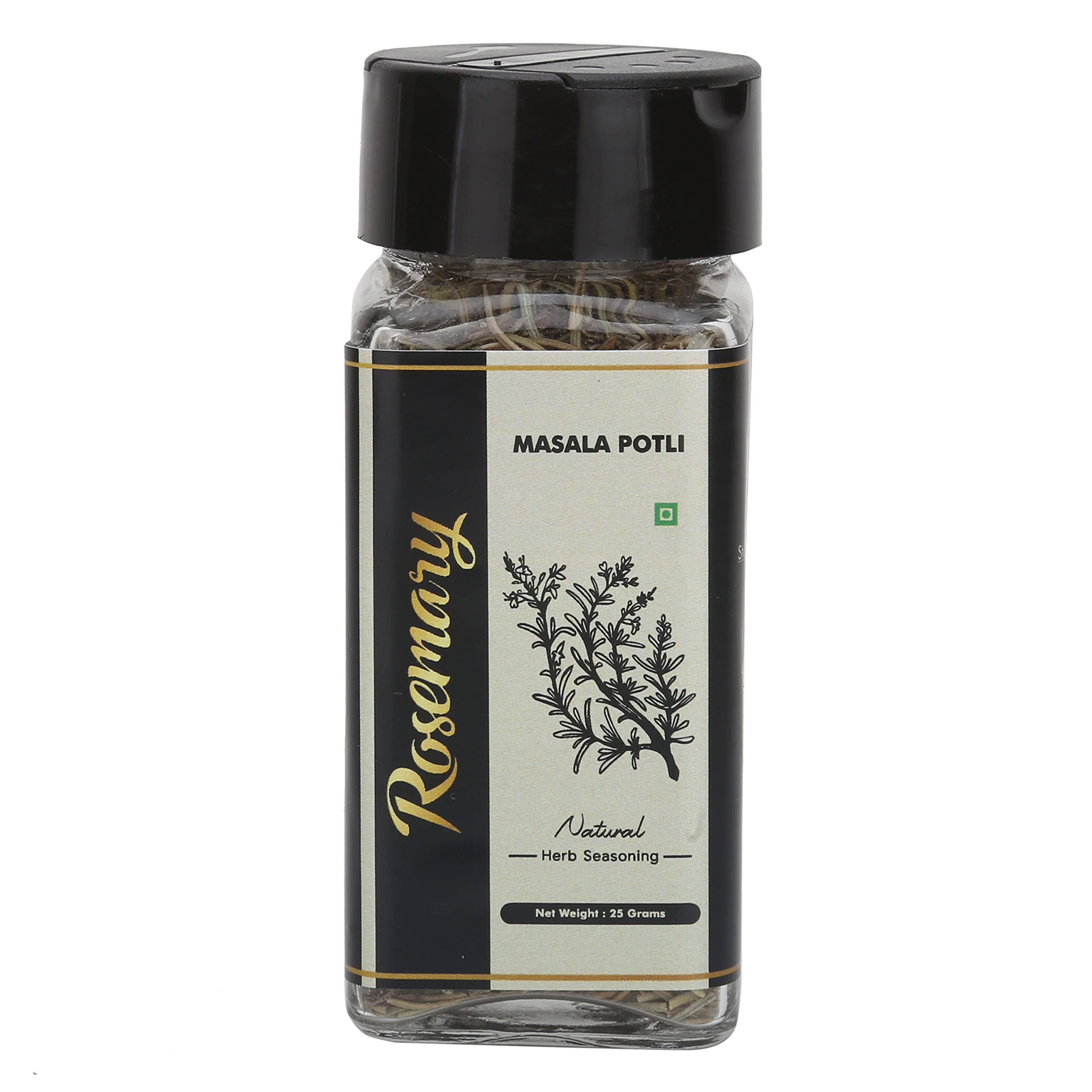 Masala Potli Dried Rosemary Leaves for Seasoning, Cooking & Hair Growth (Rosemary, Sprinkle Glass Packing - 25 Grams) (B09CF22MHZ) Amazon Price History, Amazon Price Tracker