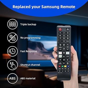 (3 Pack) Universal Replacement for Samsung Smart TV Remote Control BN59