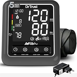 Dr Trust Atrial Fibrillation Automatic Dual Talking Digital BP Monitor Machine (Black)