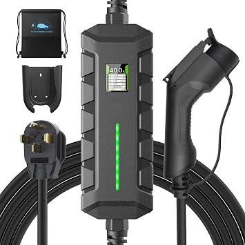 Morec Level 2 EV Charger, 40A 240V NEMA 14-50 ETL Certified | 25FT Cable for Protable Home Charging Station, Plug-in NEMA 14-50, SAE J1772 Cars