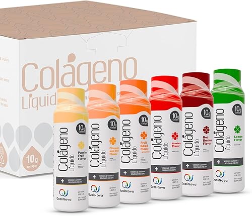 QUALINOVA Colágeno líquido hidrolizado para mujeres y hombres (paquete de 30)  Absorción 3 veces más rápida, 0.35 onzas de colágeno bebida de