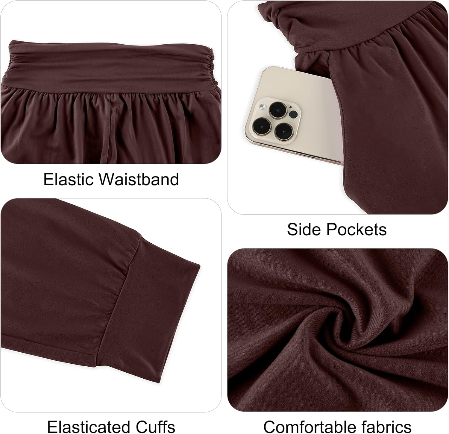 Gracyoga Women's Yoga Joggers Pants Casual Loose Workout Sweatpants Comfy Lounge Pants with Pockets - Image 5