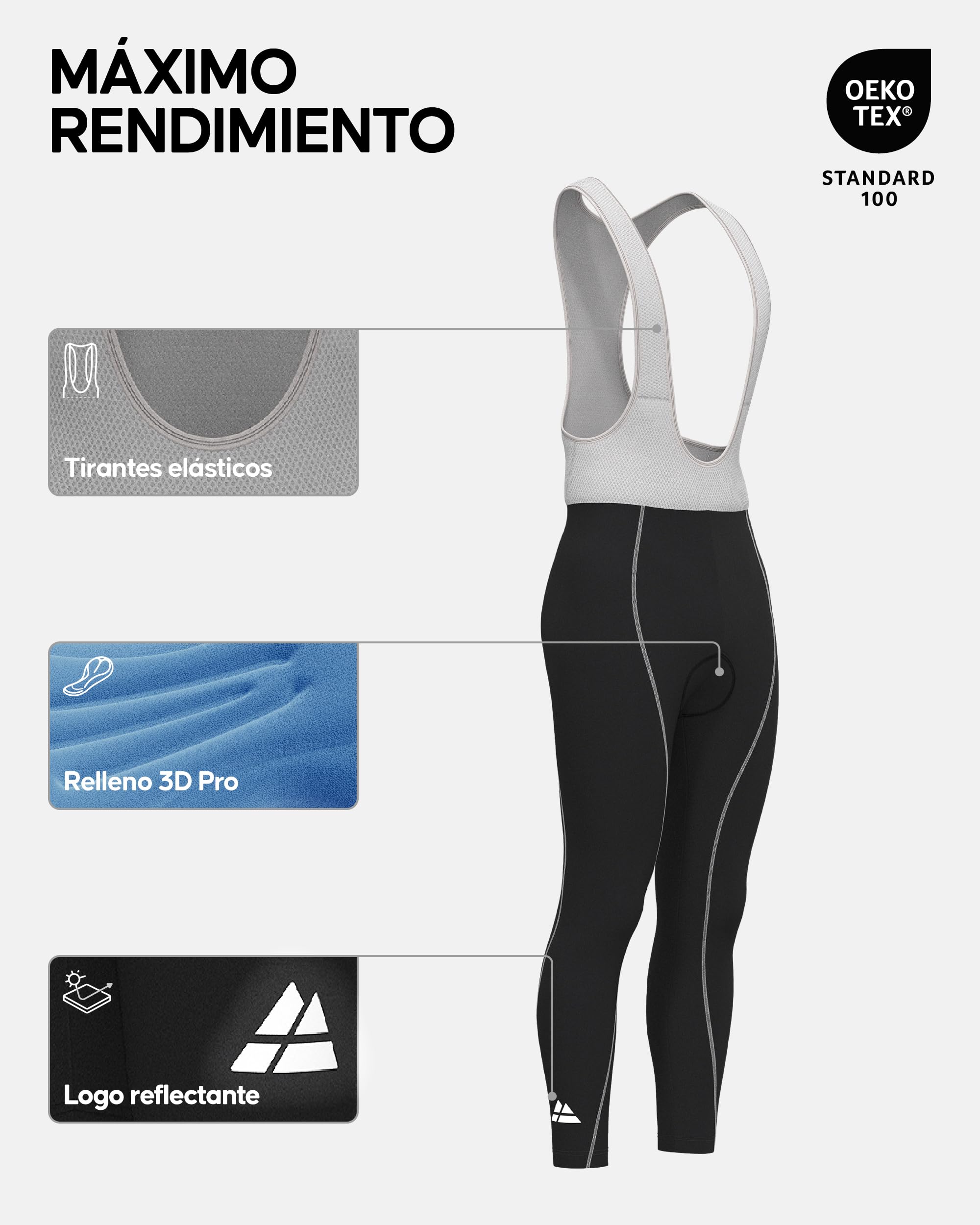 Danish Endurance Culotte Ciclismo Hombre Largo, Maillot Ciclismo Hombre - Ropa Ciclismo Hombre Invierno