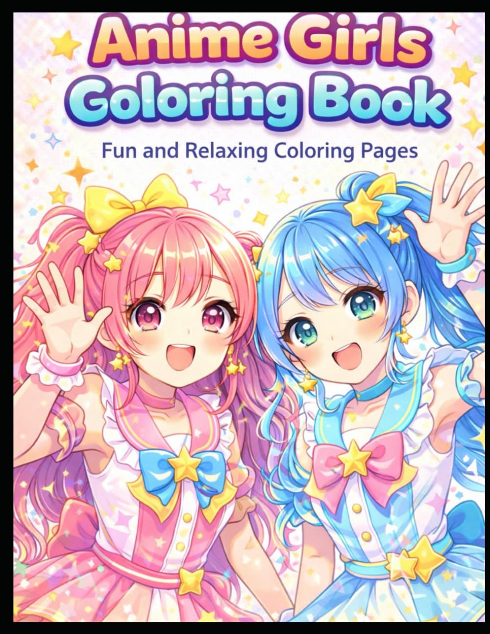 Anime Girls coloring book: Relaxing and cute Anime -Style coloring pages for teens & young Adults