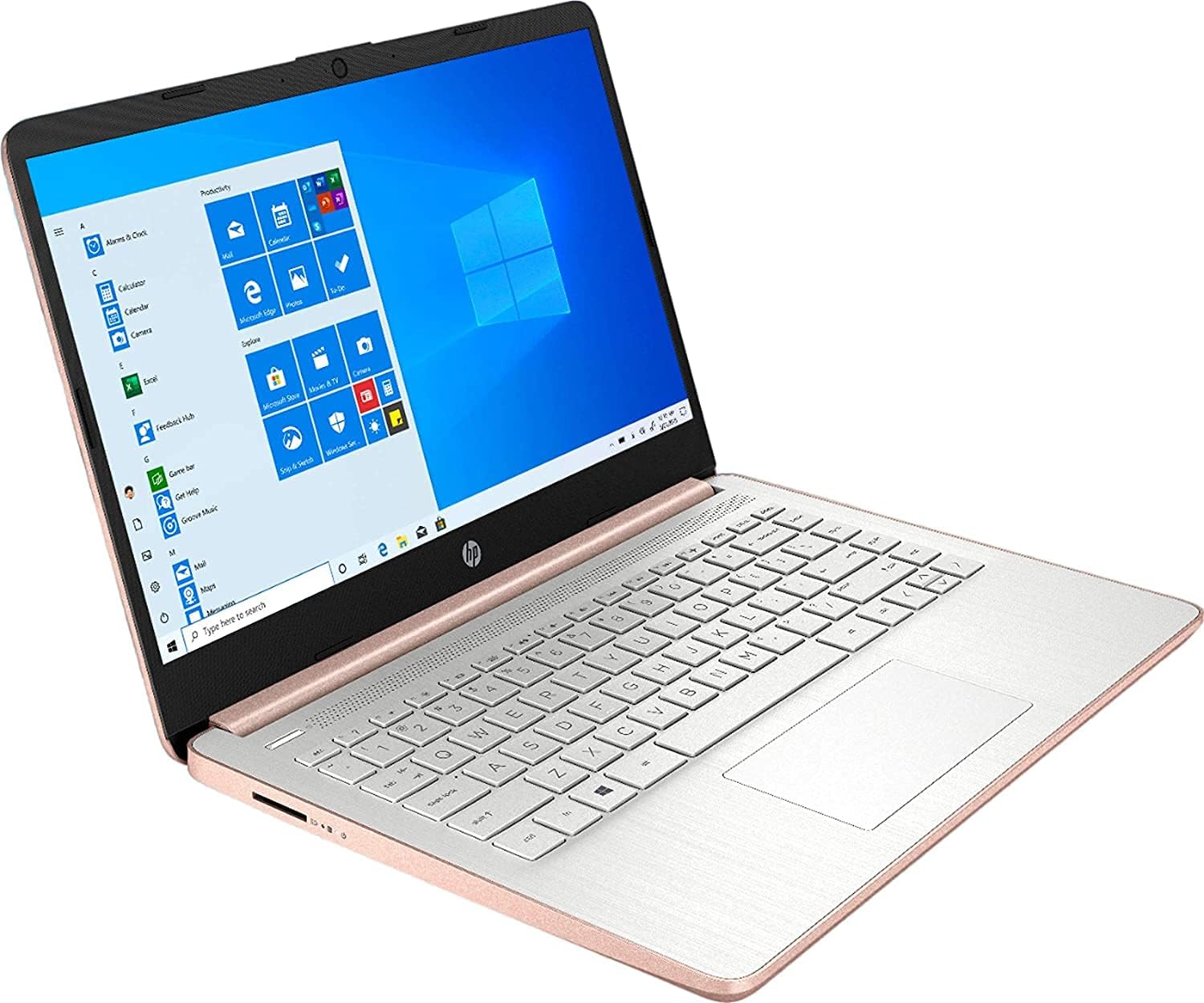 HP 2021 14 inch Touchscreen HD Laptop, Intel Celeron N4020, 4GB DDR4, 32GB eMMC, 1 Year Microsoft 365 Personal, Webcam, HDMI, Windows 10 S/Legendary Accessories (Google Classroom or Zoom) (Rose Pink)
