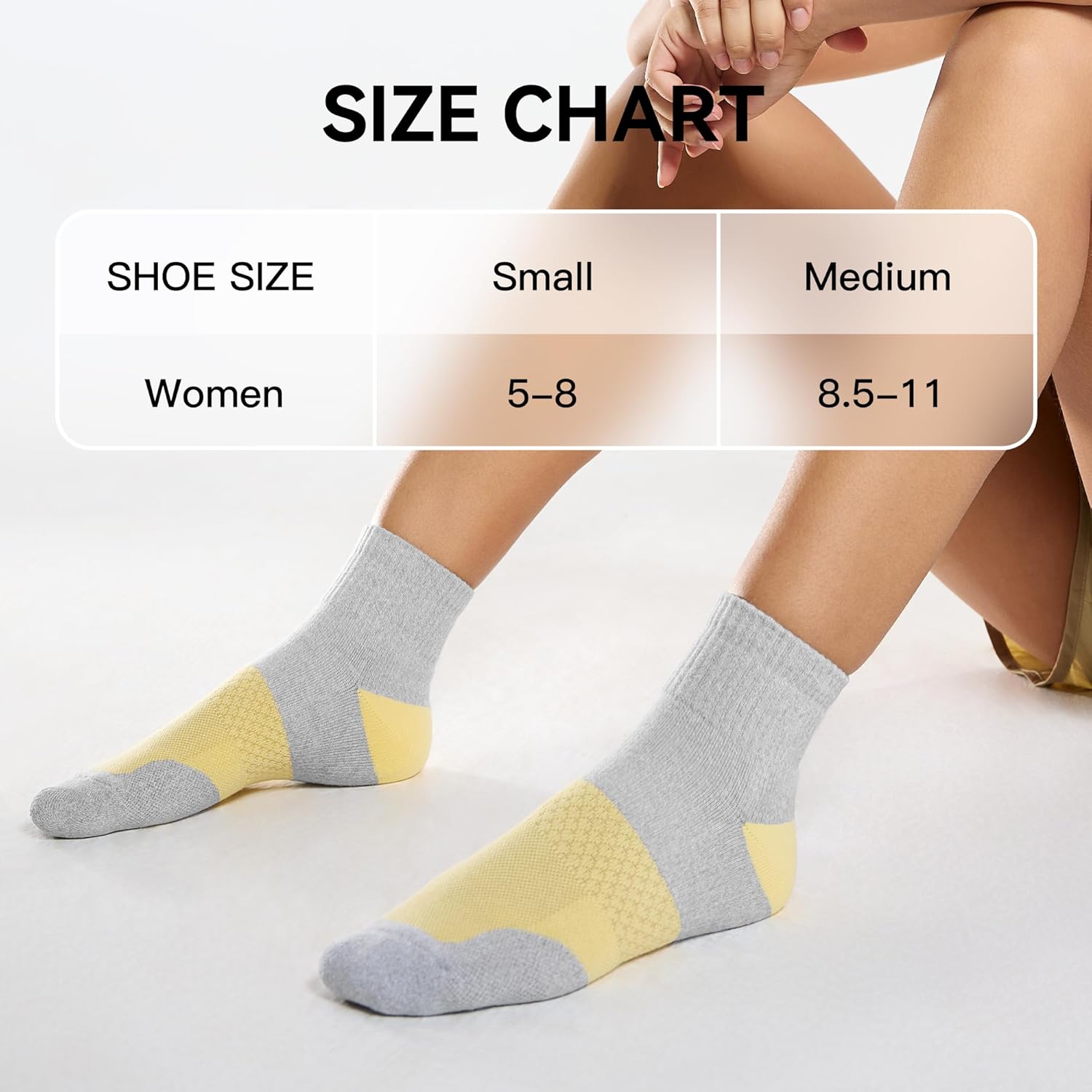 CS CELERSPORT 5 Pairs Women's Ankle Socks Running Athletic Sport Socks with Cushion - Image 2