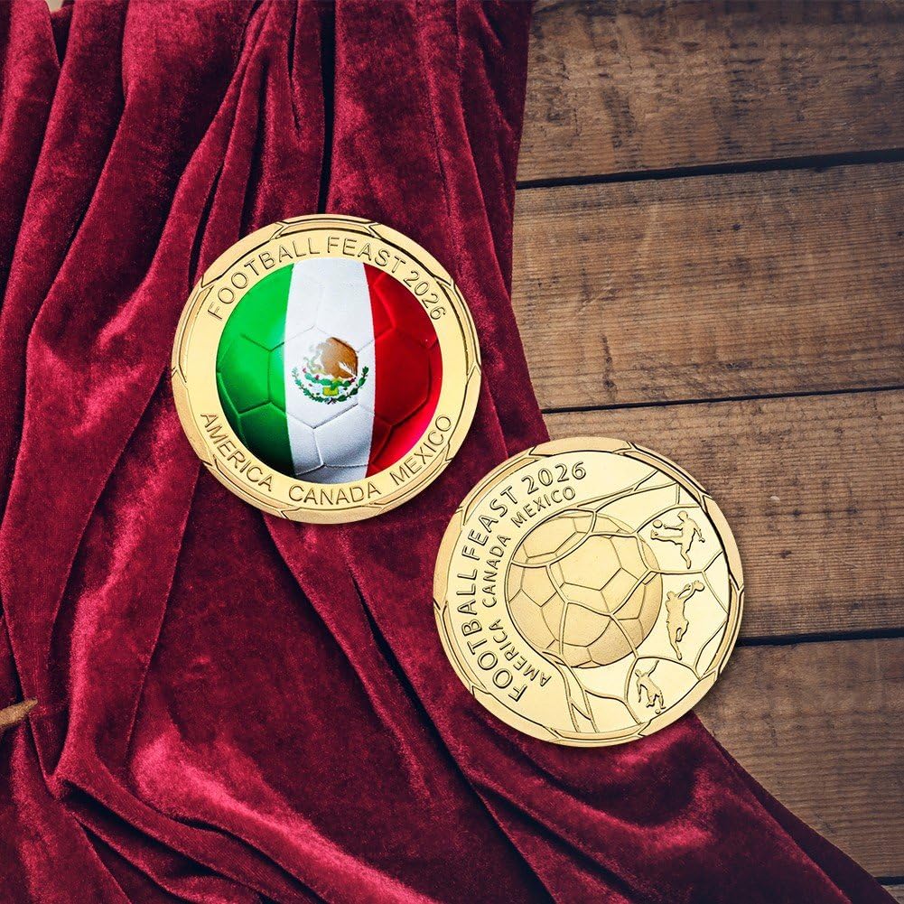 Pièce Commémorative De Coupe du Monde De Football 2026 pour Les Passionnés De Football, Les Collectionneurs Les Amateurs De Football.