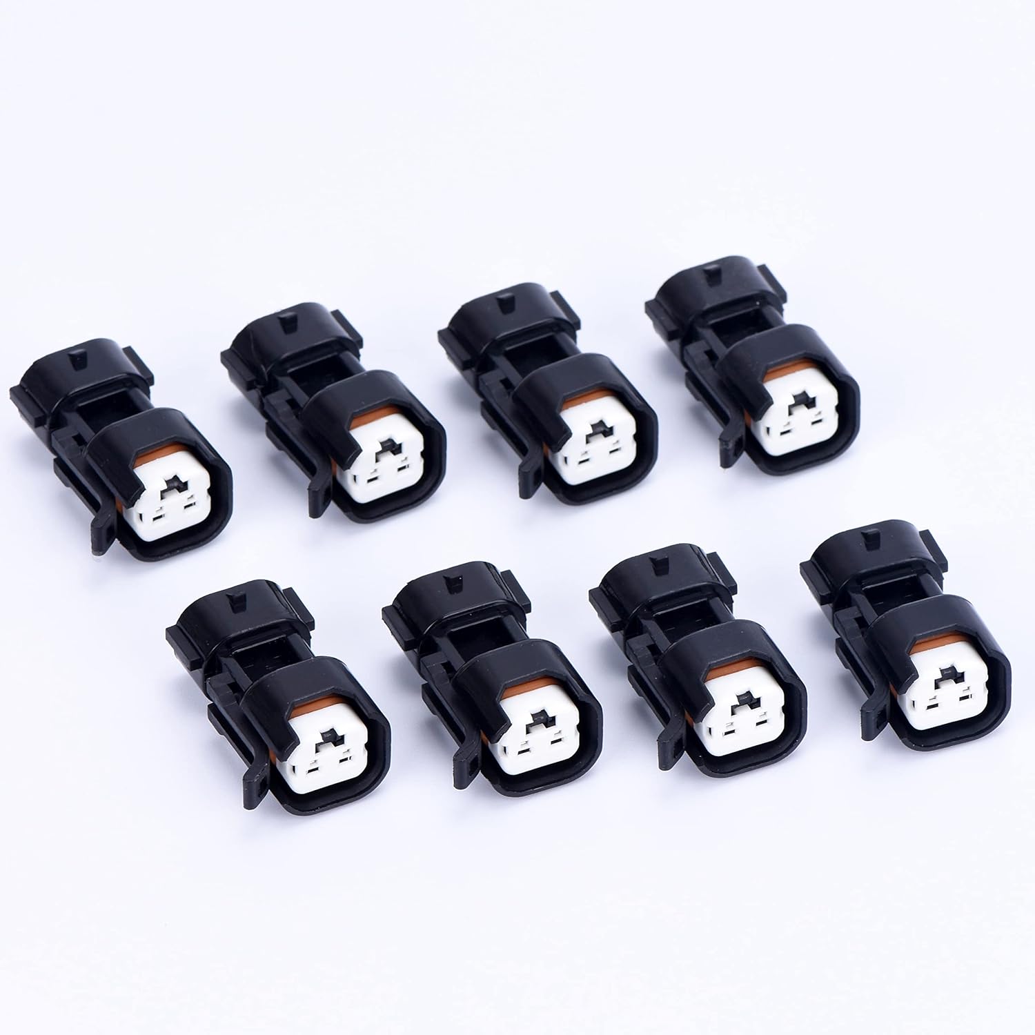 DECKBU 8 pcs Fuel Injector Adapter Connector Kit