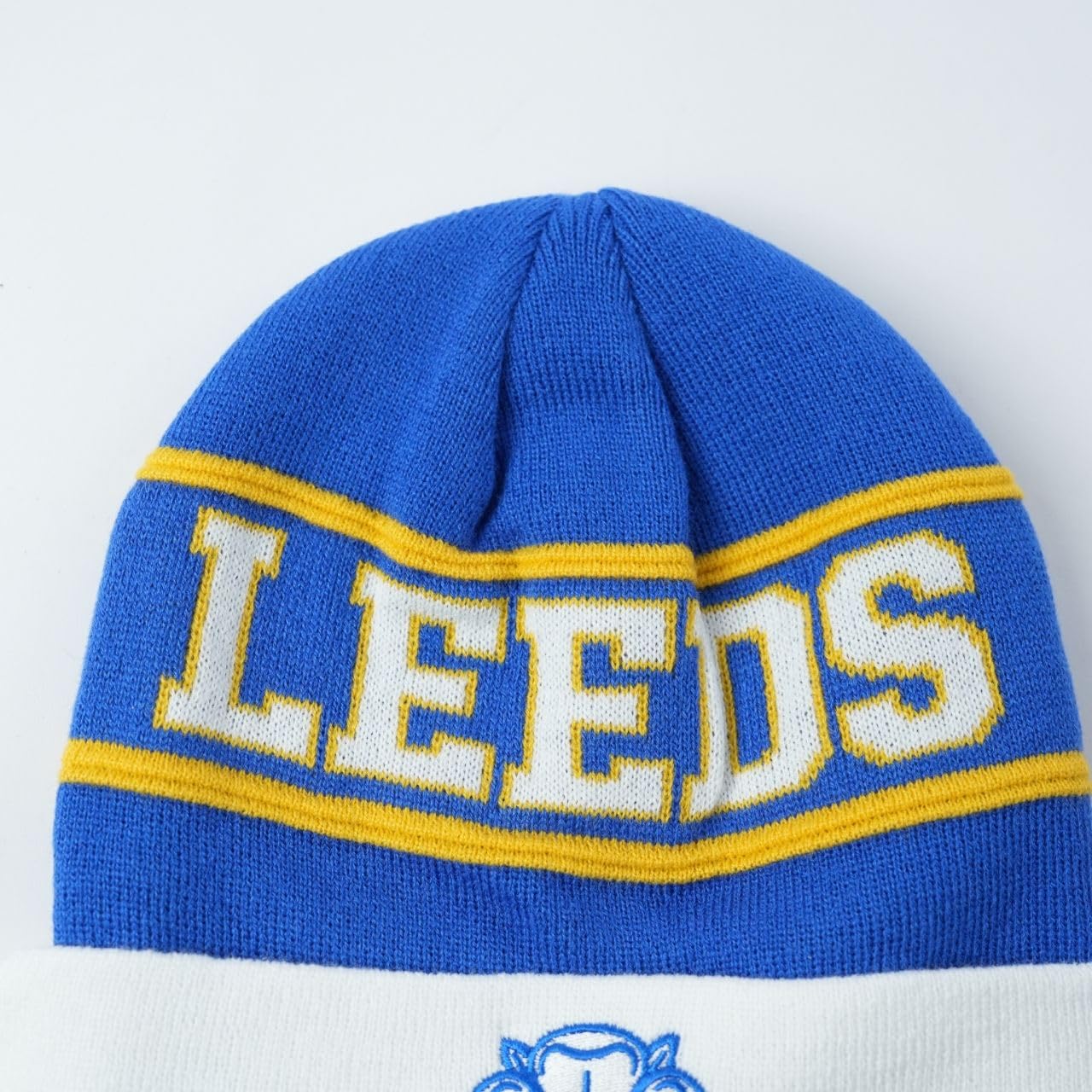 Leeds Bobble Hat – Cappello da sci unisex, 100% acrilico, resistente, con ricamo rosa Yorkshire, accessorio per calcio Leeds