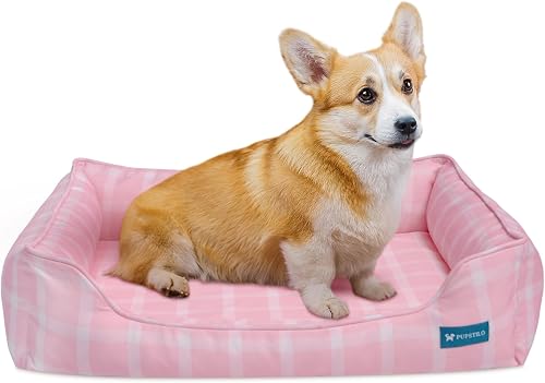 Pupstilo Orthopedic Bolster Dog Bed – CertiPUR-US Foam, Recycled Polyester Canva