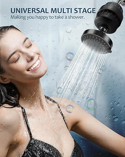 Miniatura 4 de Filtro de ducha, filtro para agua dura, filtro de cabezal de ducha de 15 etapas, cartucho que elimina cloro, metales pesados y otros sedimentos, Oil