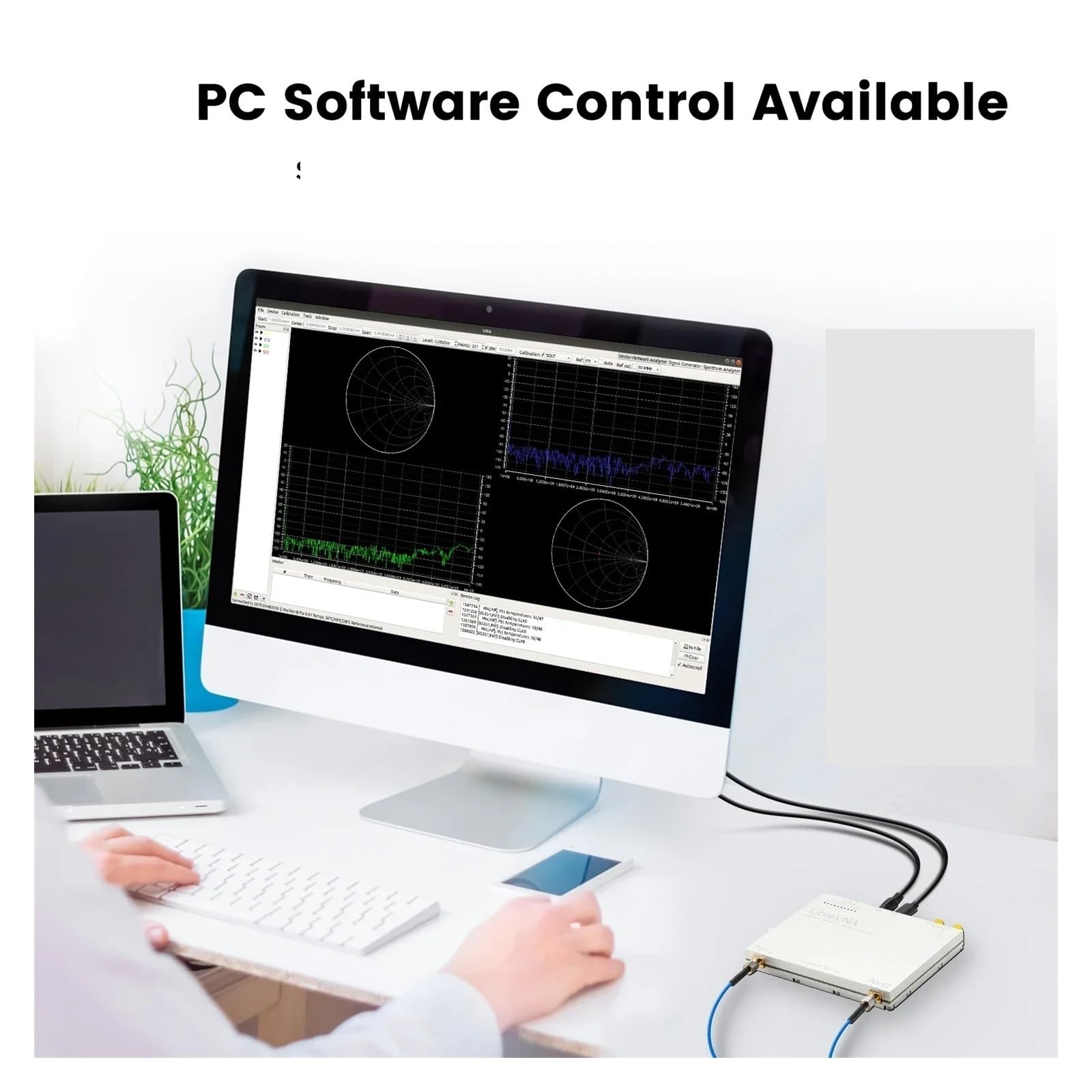 NanoVNA-Antennenanalysator, LibreVNA 100 kHz-6 GHz, Vektor-Netzwerkanalysator, USB-basiert, vollständiger 2-Port mit externer Referenz