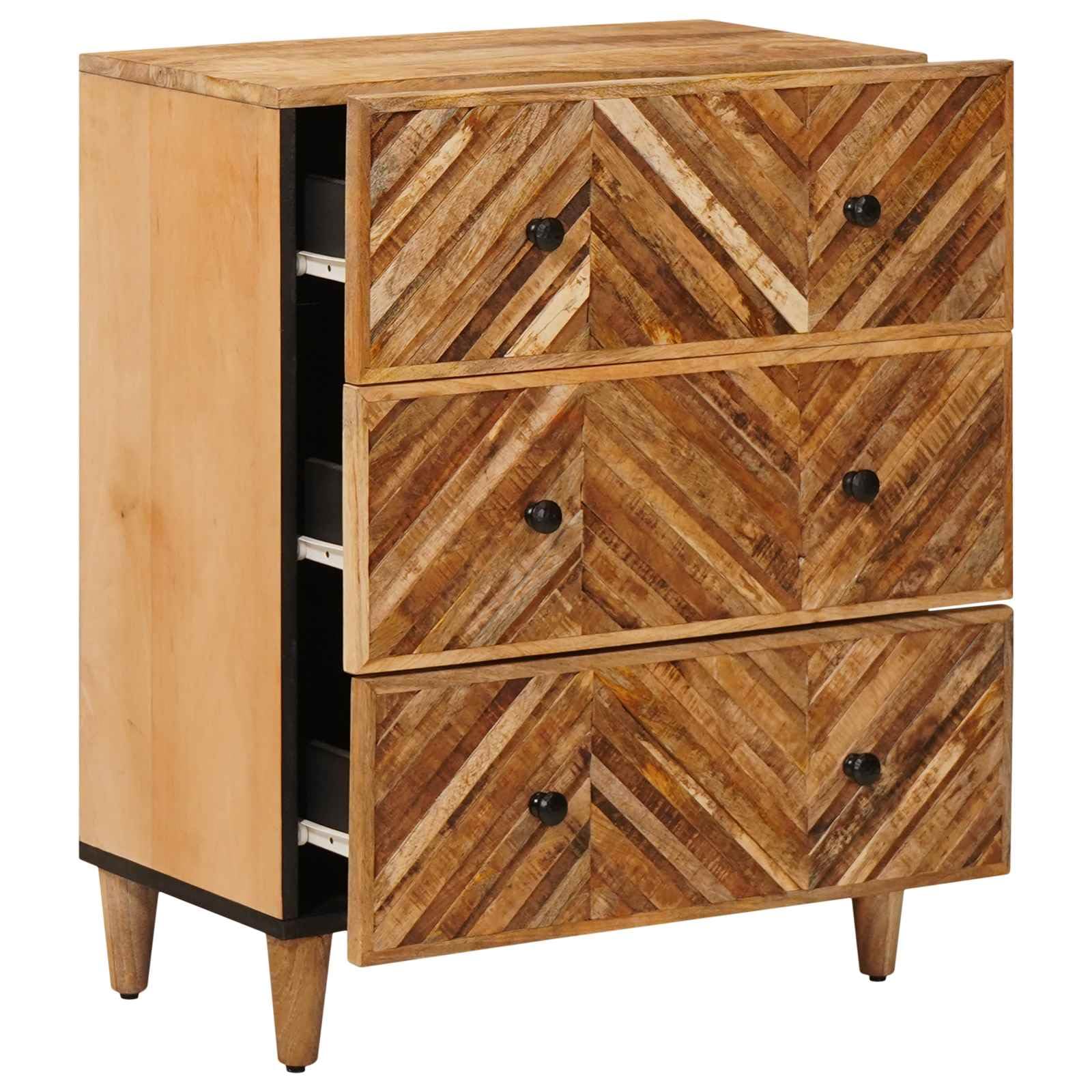 Szafka do przechowywania brązowa 60 x 33,5 x 75 cm lite drewno mango