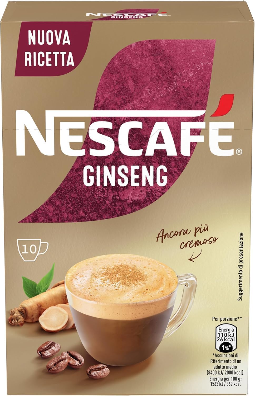 Italian Gourmet Bundle Ginseng Kaffeegetränk 12x 70g + Italian Gourmet Polpa Gratis – Cremiges Instant-Getränk mit Ginseng, 120 Portionsbeutel à 7g, Kaffee-Spezialität für Zuhause, Büro & Vorrat 840g