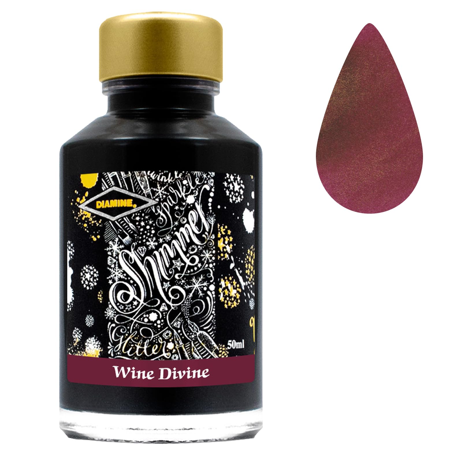 Diamine 50ml Shimmer Ink - Wine Divine