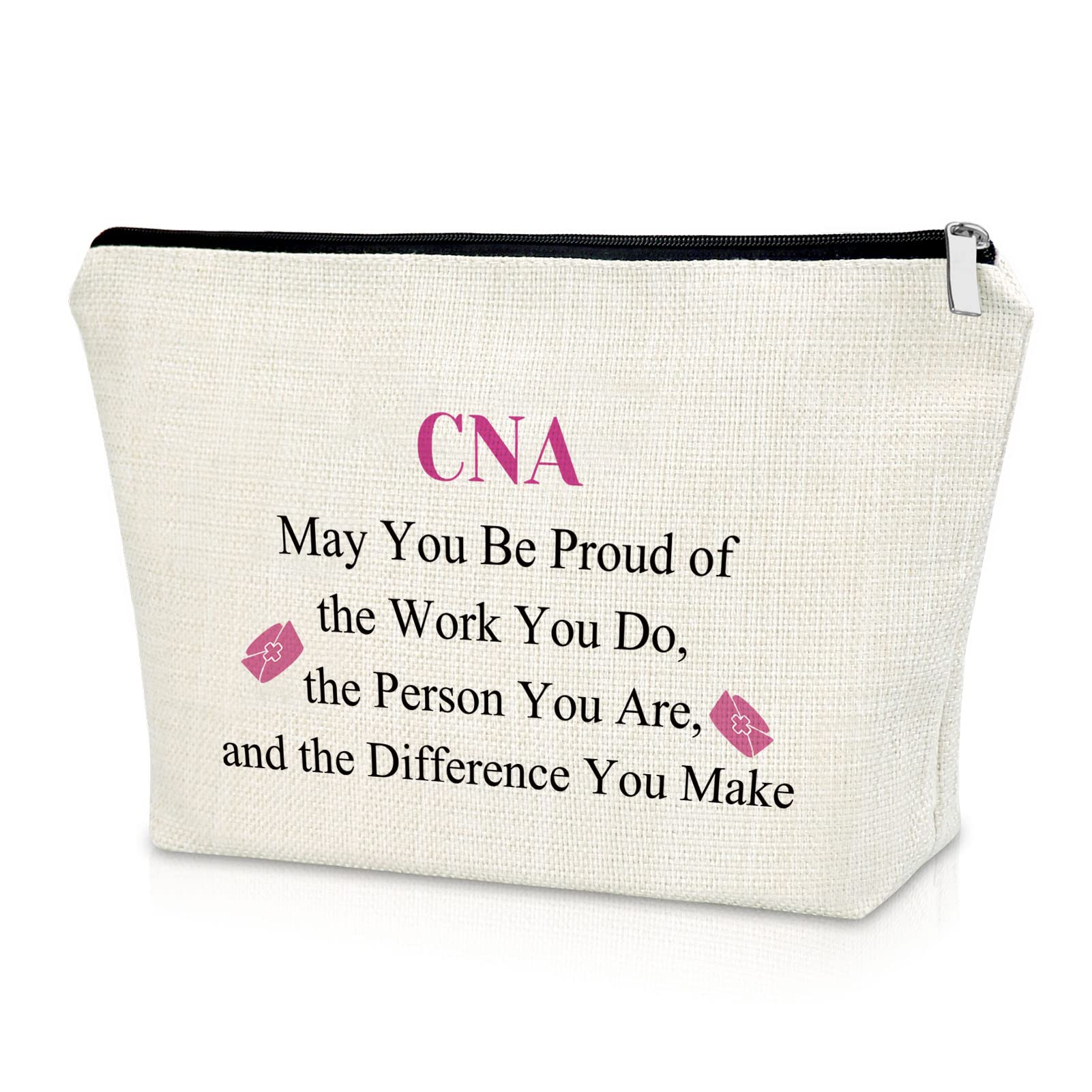 Sazuwu CNA Gifts Thank You Gifts for Nurse Makeup Bag Nursing Assistant Gift Graduation Gift for CNA Cosmetic Bag Appreciation Gifts CNA Week Gifts