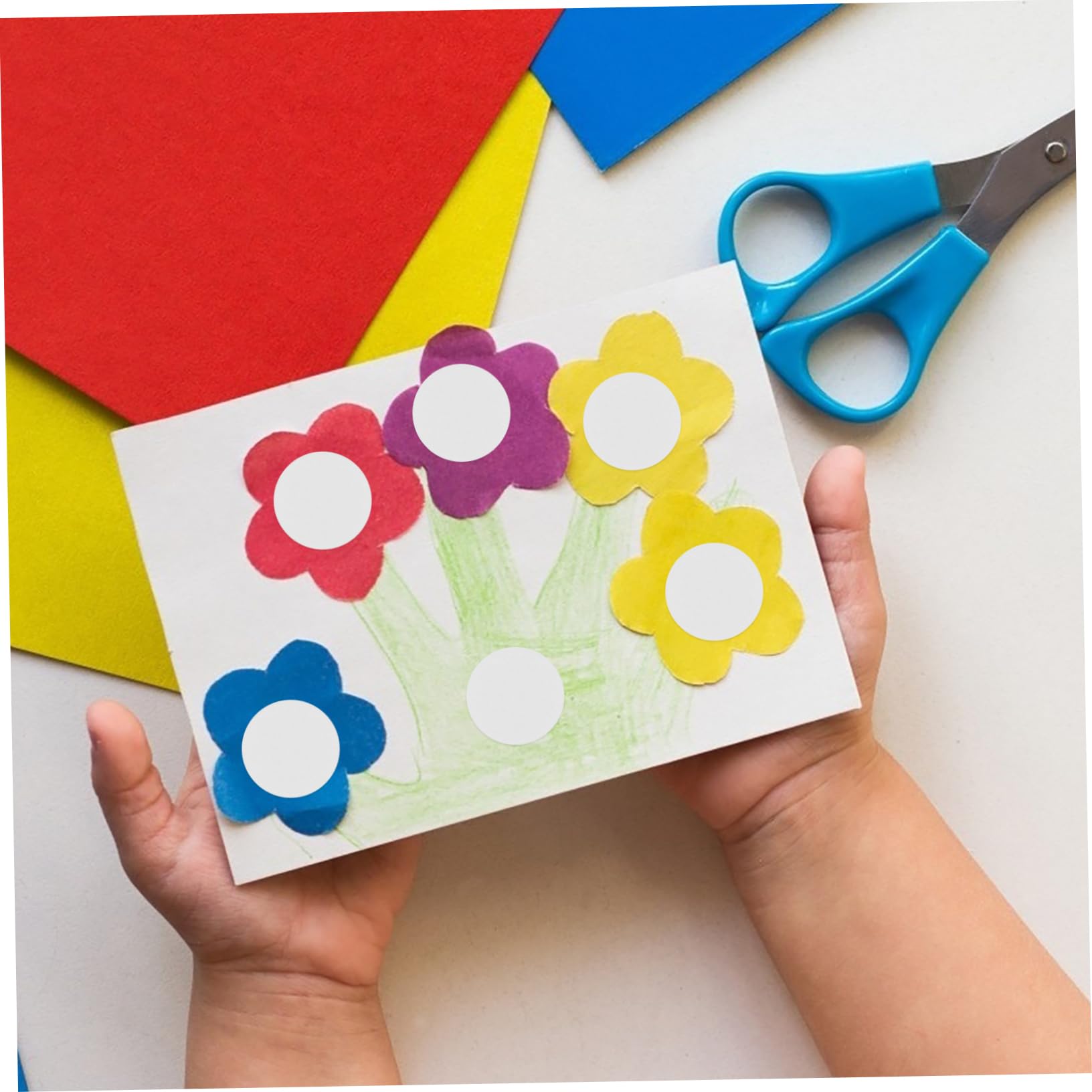 BEBEMOKO Quality Acrylic Double Sided Tape Dots 300pcs Round Sticky Stickers for Wood Metal Glass and Plastics