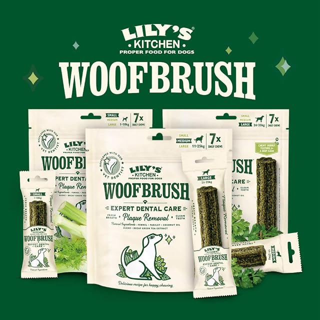 Foto 8 de 8 de Lily's Kitchen - Snack dental para perros medianos Lily's Kitchen Woofbrush Chew