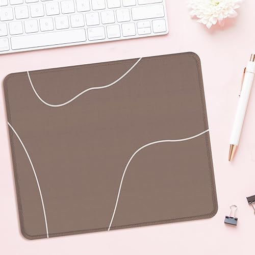 Miniatura 9 de Seorsok Alfombrilla de mouse cuadrada estética con forma de corazón, diseño personalizado para oficina y hogar, alfombrilla de mouse divertida