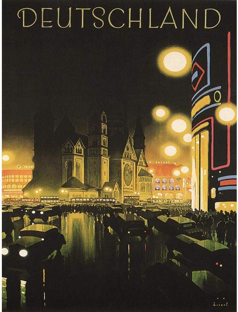 Wee Blue Coo Travel Tourism Berlin Germany Deutschland Vintage Advertising Unframed Wall Art Print Poster Home Decor Premium