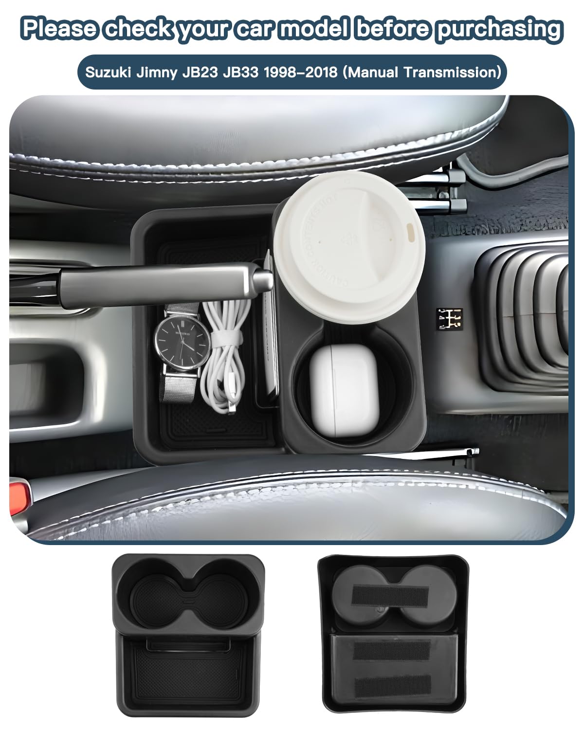 LFOTPP Panel Almacenamiento Para Jimny JB23 JB33 1998-2018 – Organizador Consola Central, Bandeja Salpicadero