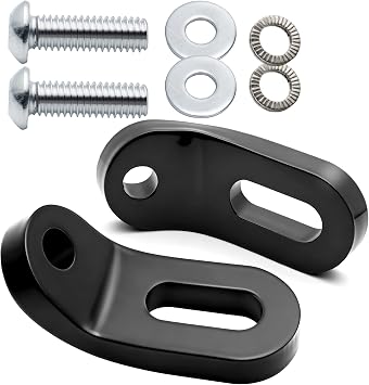 MoKitDora Front Touchless Tie-Downs Bracket Strap Anchors for Harley Touring FLH/T Road King Electra Glide Special Ultra Classic Limited Low CVO, Black