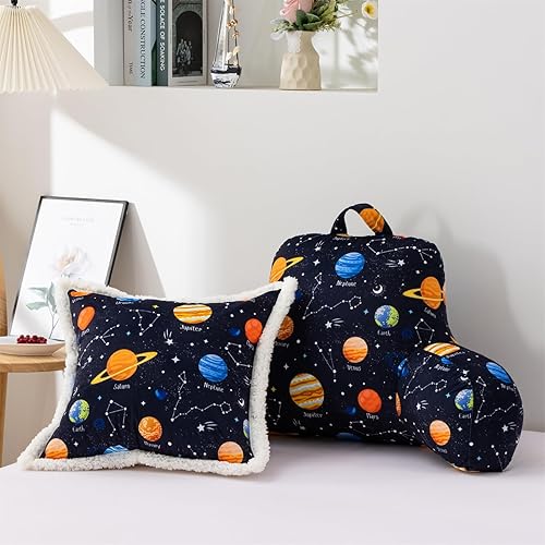 Miniatura 10 de Holawakaka Almohada de lectura con brazos, almohada de felpa con estampado de jugadores, para niños, adolescentes, chiquitas, sentadas en la cama,