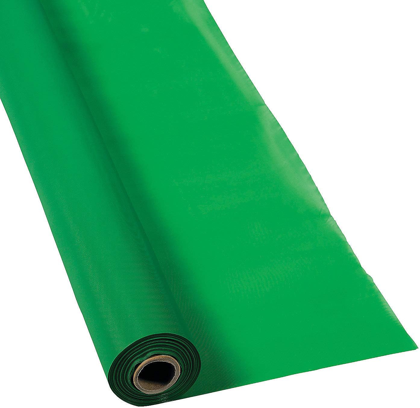 Fun Express Green Gingham Plastic Tablecloth Roll Party