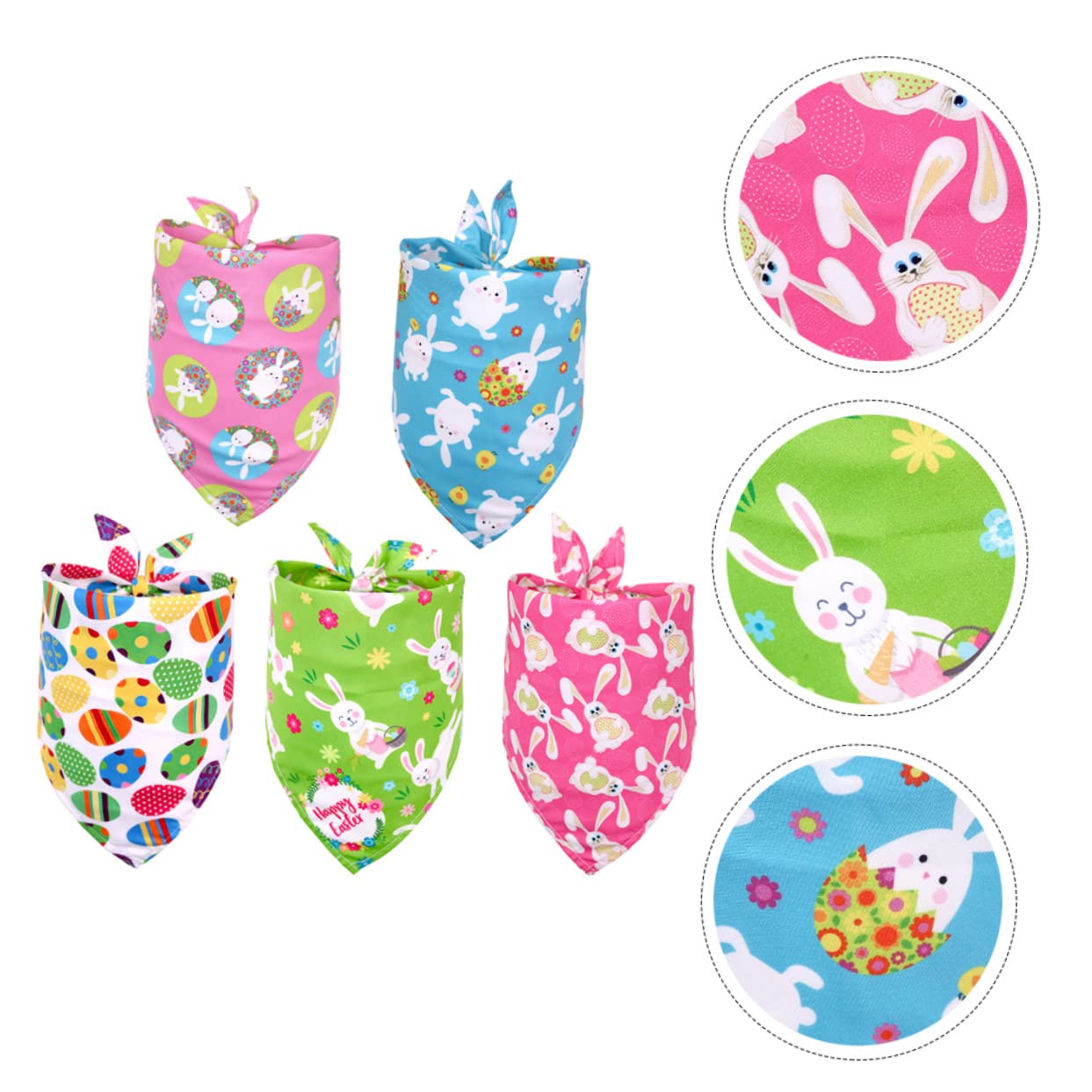 YARNOW 15pièces Bandanas Triangulaires pour Animaux De Compagnie Écharpes De Pâques Respirantes pour Chiens Et De Colorées Et Confortables