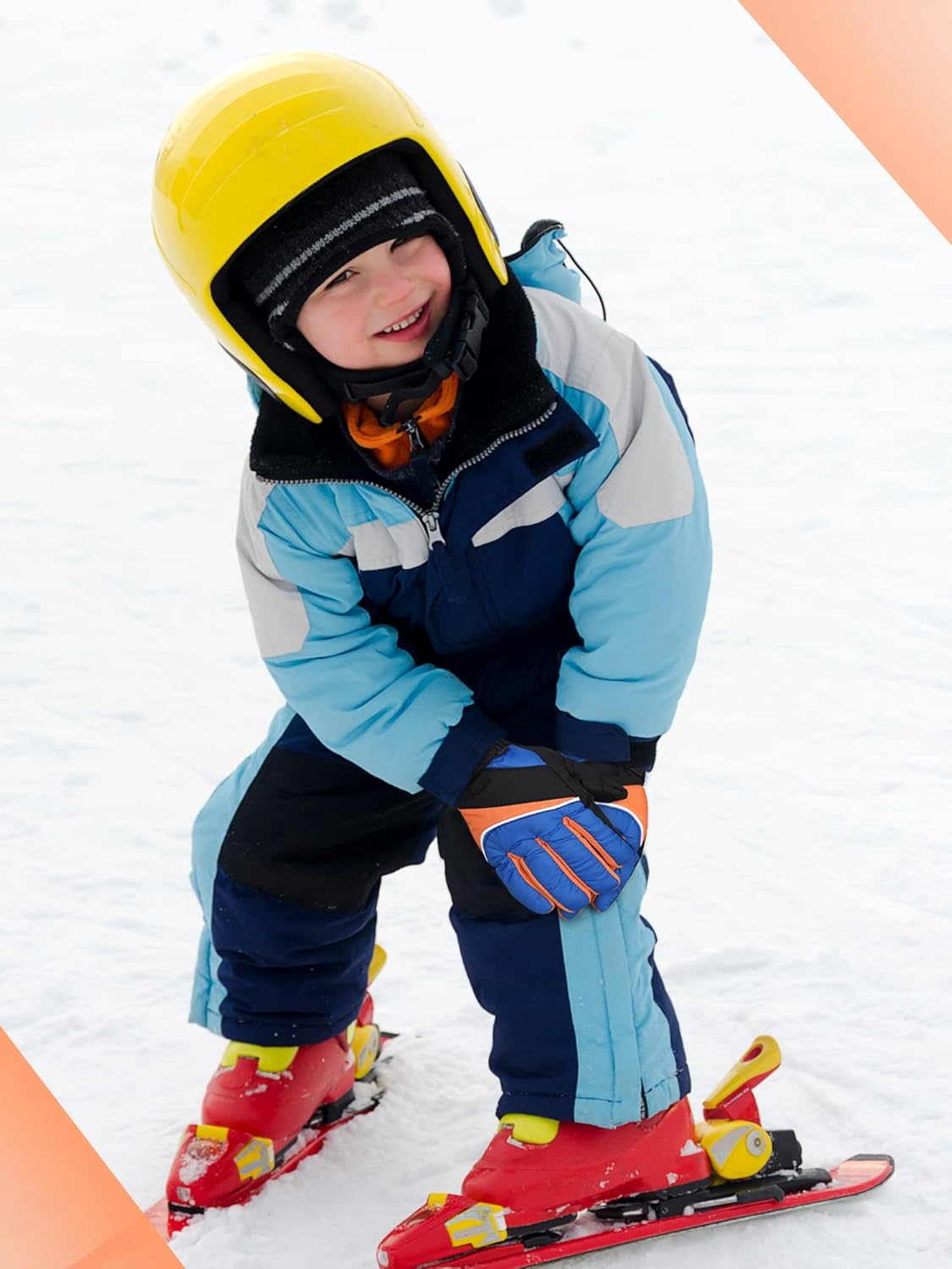 Hicarer 3 Pairs Winter Gloves Waterproof Snow Ski Gloves Windproof Kids Warm for Kids Snow Mittens for 8-11 Years - Image 5