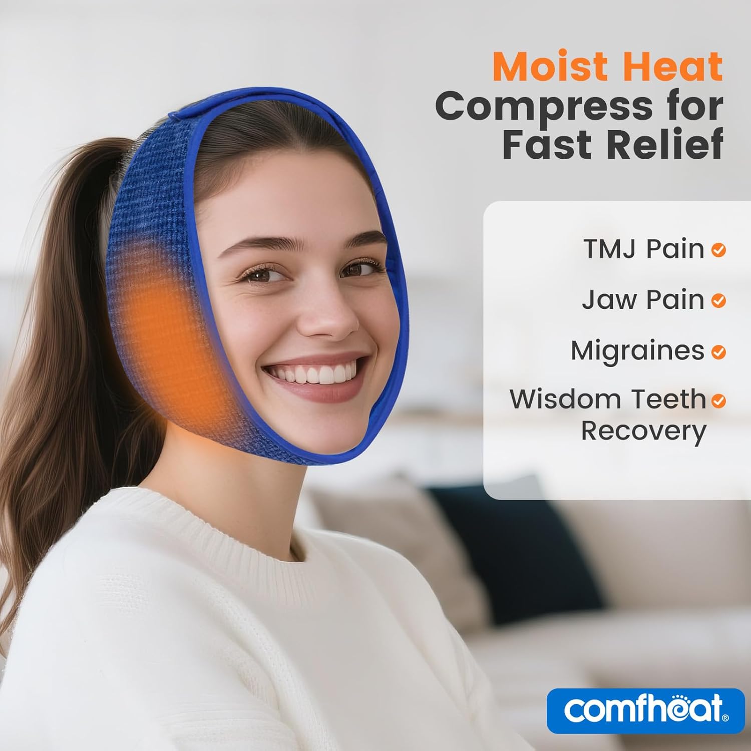 Comfort Care Heating Set: Face Wrap for Jaw/TMJ Pain & Plush Cloud Pad for Period, Muscle Relief - The Perfect Recovery Duo