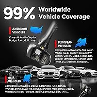 Vista 7 de Autel Sensor TPMS MX-Sensor 2 en 1 (315MHz + 433MHz) Press-in 100% clonable TPMS Sensores programables Sistema de monitoreo de presión de neumáticos