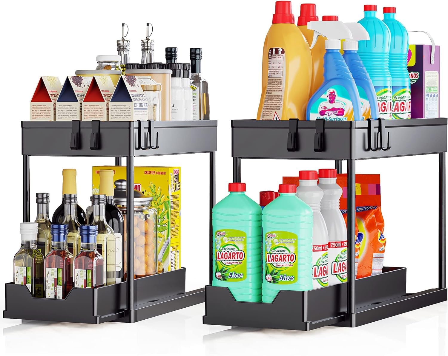 Raawan 2 Tier Spice Rack Condiment Holder Slide Out Spice Seasoning Kitchen Kitchen Storage Spice Organizer Spice Rack And Container Organizer Both Tier Can Slide Out Pack Of 2 (Pack Of 2) (B0D8396B9D) Amazon Price History, Amazon Price Tracker