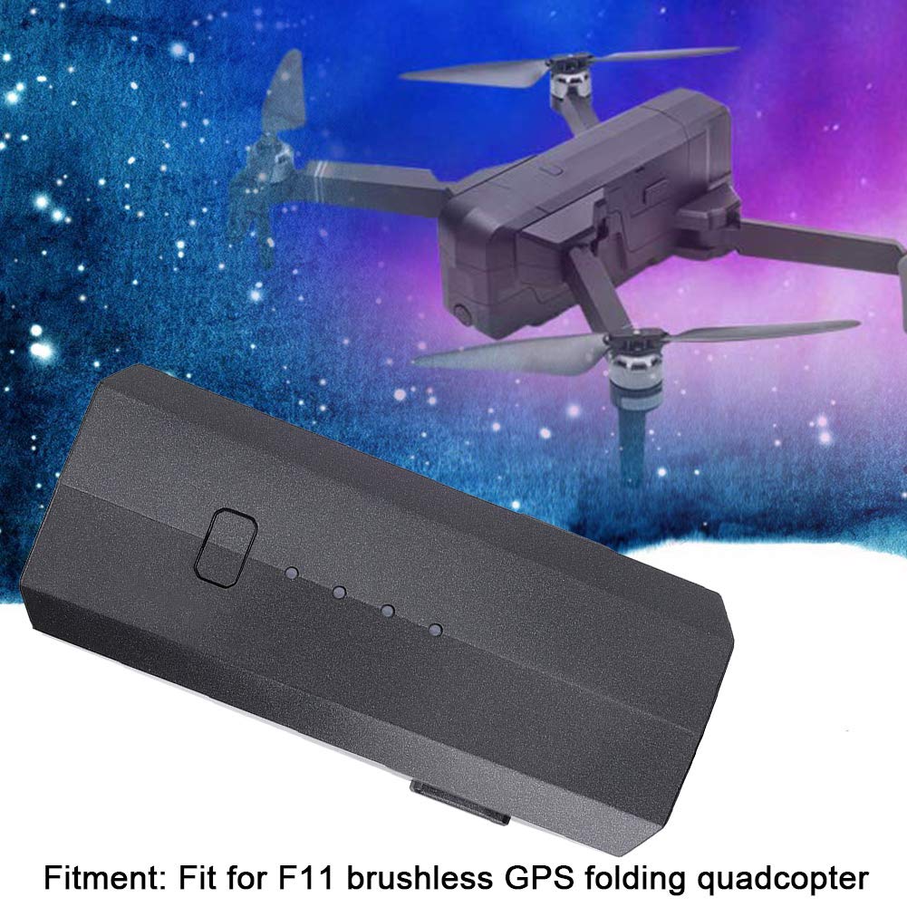 RC Quadcopter Battery, RC Drone Bateria zamienna do bezszczotkowego składanego GPS Quadcopter RC Drone F11 (czarny)