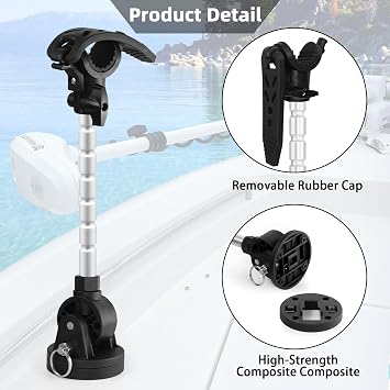 Trolling Motor Stabilizer Mount Support for Minn kota Terrova/Riptide Terrova/Ulterra/Riptide Ulterra/PowerDrive,Hold Trolling Motor Shaft Securely&Reduces Bounce