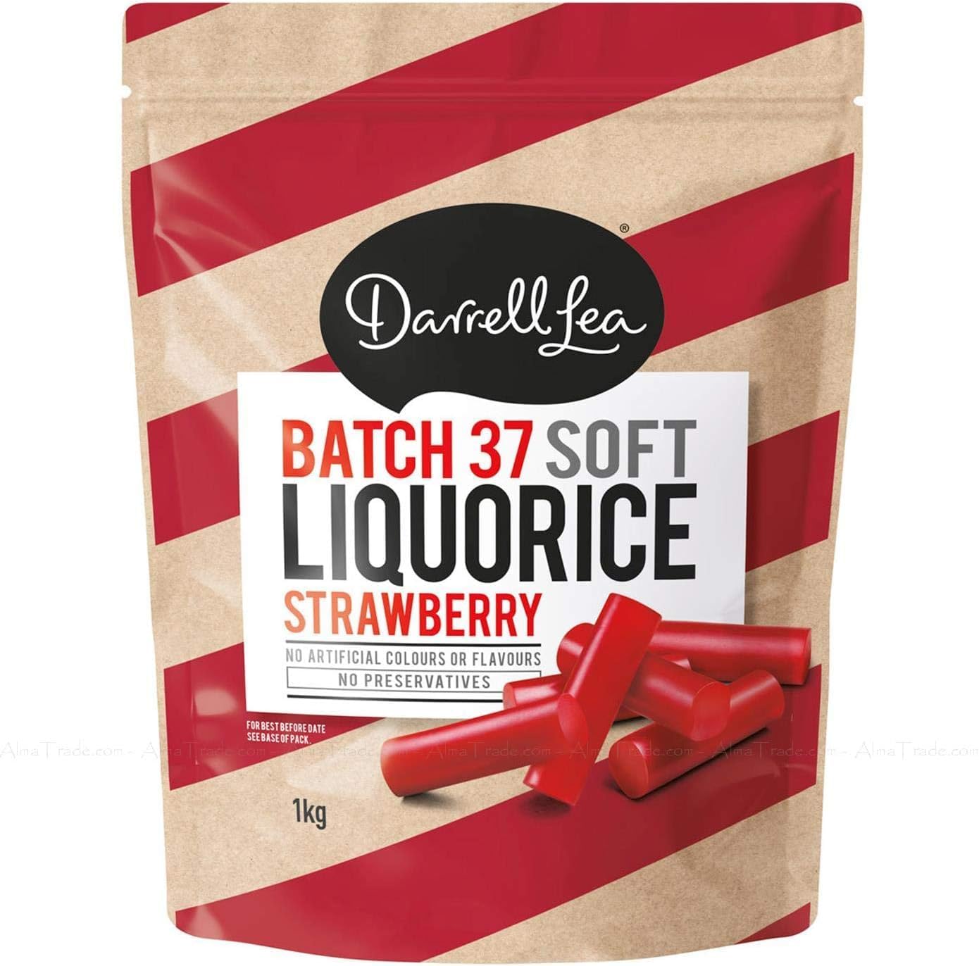 Darrell Lea Batch37 Soft Liquorice Candy Natural Strawberry Licorice