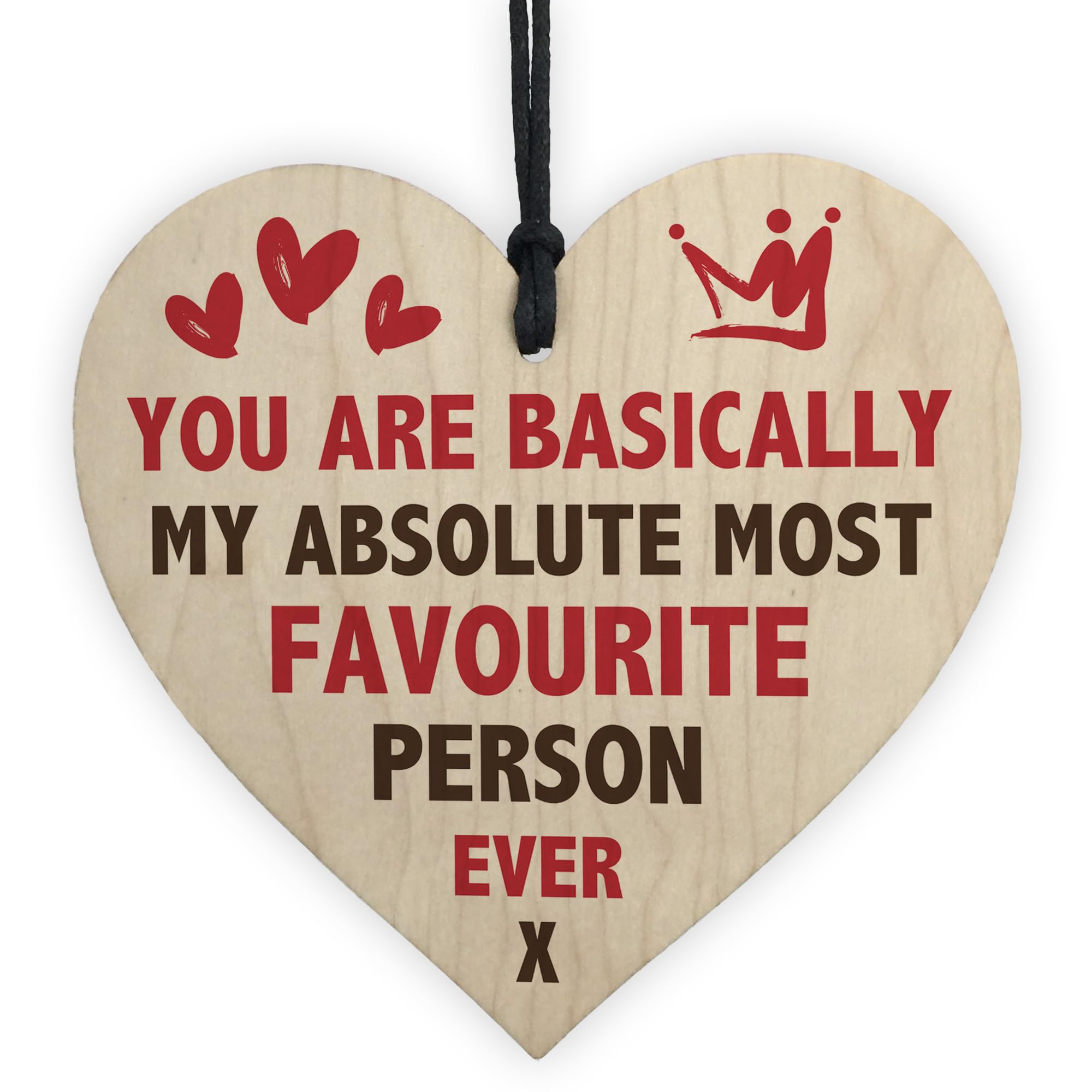 Red Ocean MOST FAVOURITE PERSON EVER Funny For Boyfriend Girlfriend Husband Wife For Valentines Day Anniversary Birthday Him Her Keepsake Joke